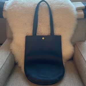 Minor History Half Moon Tote - Garmentory - Black Leather